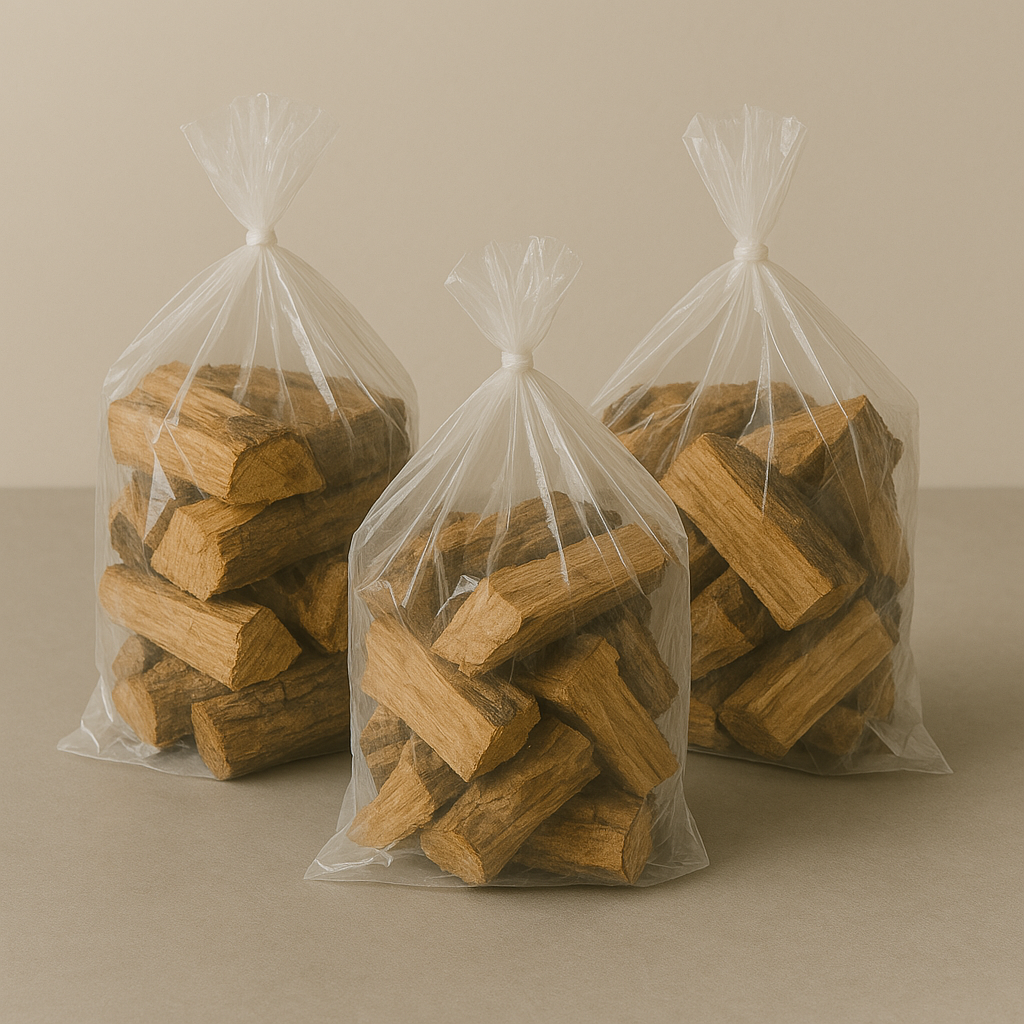 Bolsas para embalaje de leña y carbón.